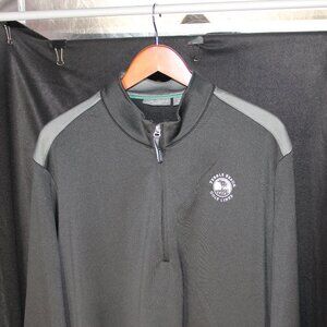 Pebble Beach Performance 1/4 Zip Pullover Black/Gray Golf Shirt - Size XL